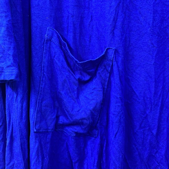 Emerald v-neck 3/4 sleeve shark tooth hem 3x top - Picture 2 of 5